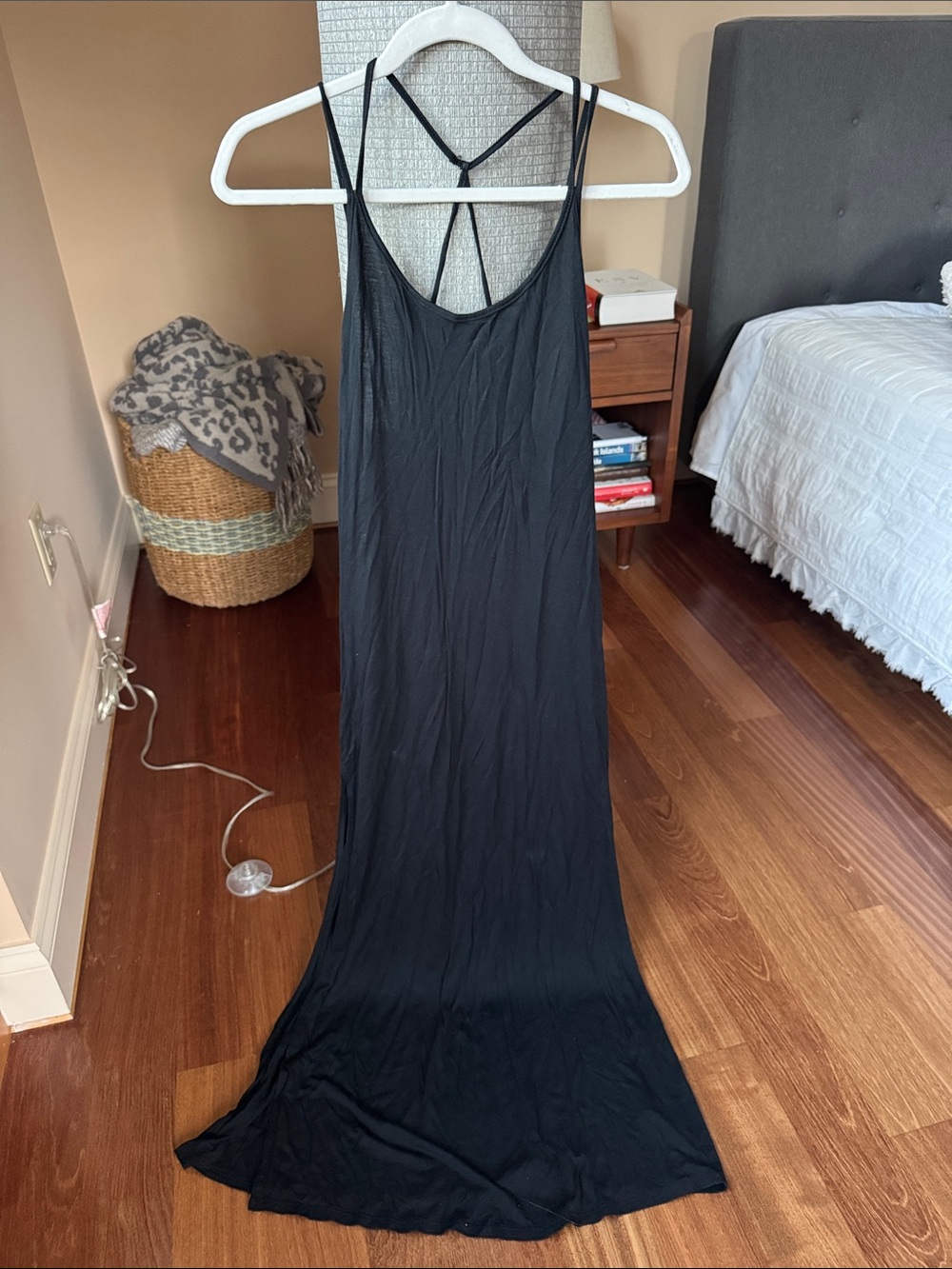 stem Black Strappy Maxi Slip Dress